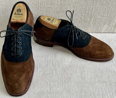 Alden 99780 Snuff and Navy Suede Saddle Shoe