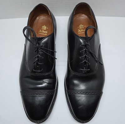 Alden 9016 Black Shell Cordovan Perforated Straight Tip Bal