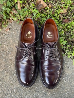 Alden 990C Color 8 Shell Cordovan Plain Toe Blucher