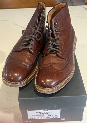 Alden 44611H Brown Alpine Grain Wing Tip Boot