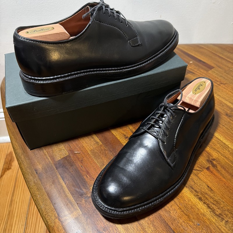 Alden 9901 Black Shell Cordovan Plain Toe Blucher | Alden Model