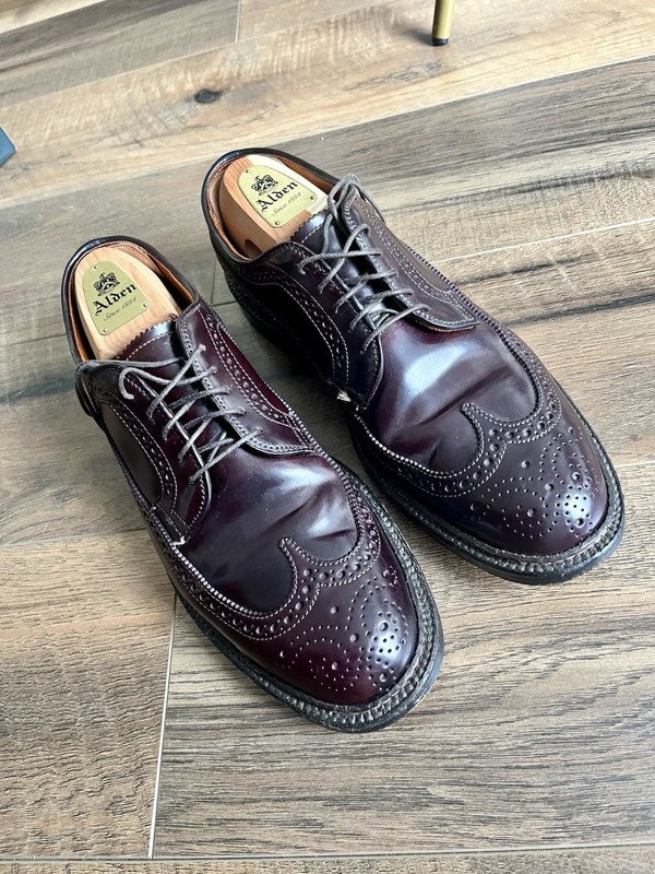 Alden 975 Color 8 Shell Cordovan Long Wing Blucher | Alden Model