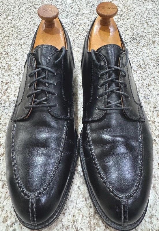 靴 Alden 961 Norwegian Split Toe Blucher Alden 961 Black Calfskin Norwegian Front Blucher | Alden Model Project