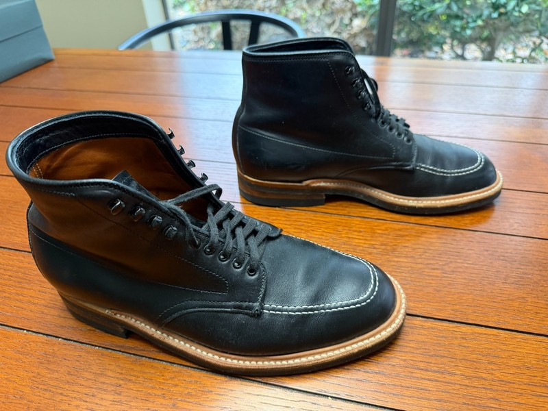 Alden 黒 レザー モカシンブーツ 401 オールデン インディーブーツ ブラック （ALDEN 401） オールデン