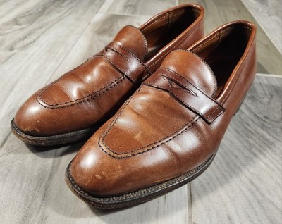 Alden 3556 Burnished Dark Tan Calfskin LHS / Penny Loafer