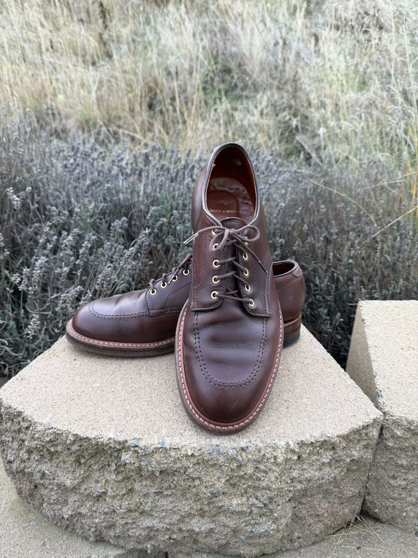 Alden D0618 Brown Chromexcel Mocc Toe Blucher | Alden Model Project