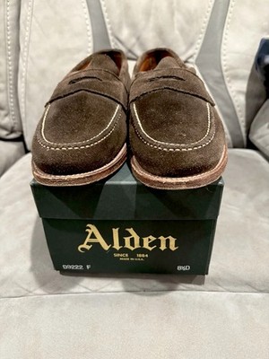 Alden D9222F Loden Green Suede LHS / Penny Loafer