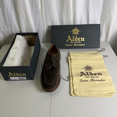 Alden 704L Dark Brown Suede Mocc Toe Blucher