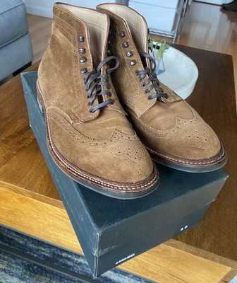 Alden 44624HC Snuff Suede Wing Tip Boot