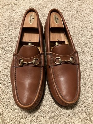 Alden H465 Cognac Calfskin Horse Bit Loafer
