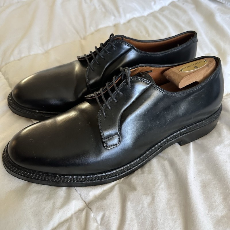 Alden 9901 Black Shell Cordovan Plain Toe Blucher | Alden Model