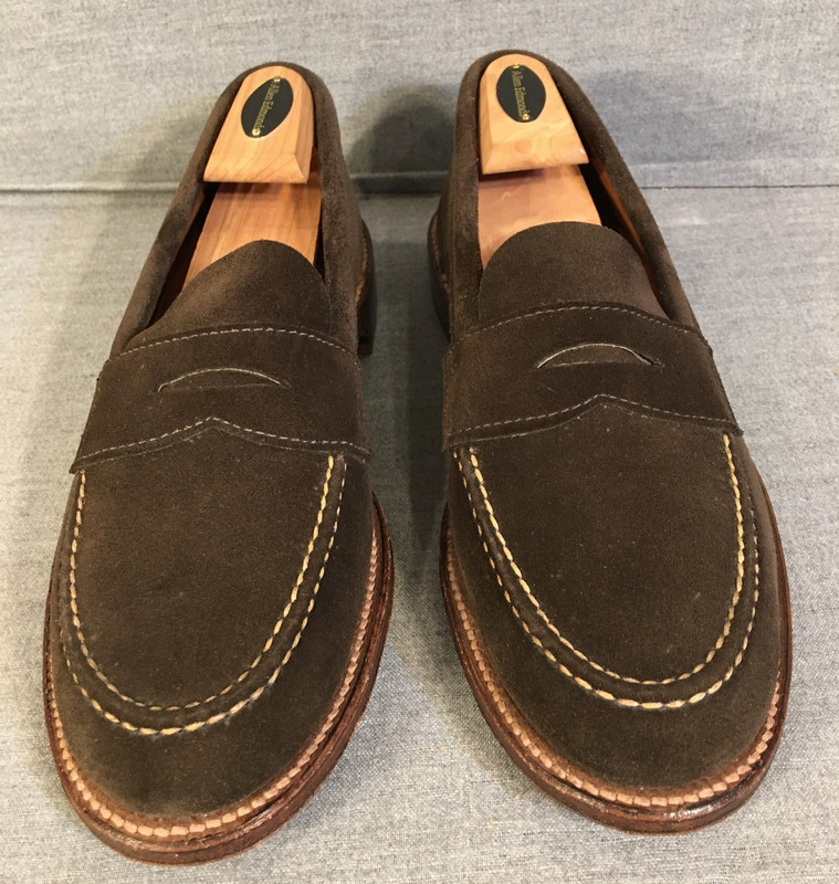 Alden D7201F Chocolate Suede LHS / Penny Loafer | Alden Model Project