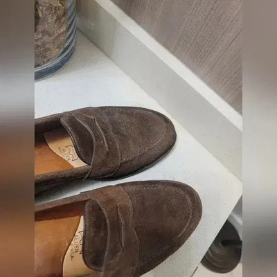 Alden 9697F Dark Brown Suede LHS / Penny Loafer