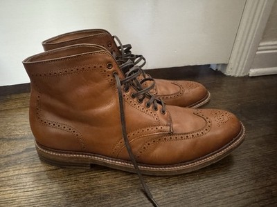 Alden 44618 Dark Tan Calfskin Wing Tip Boot