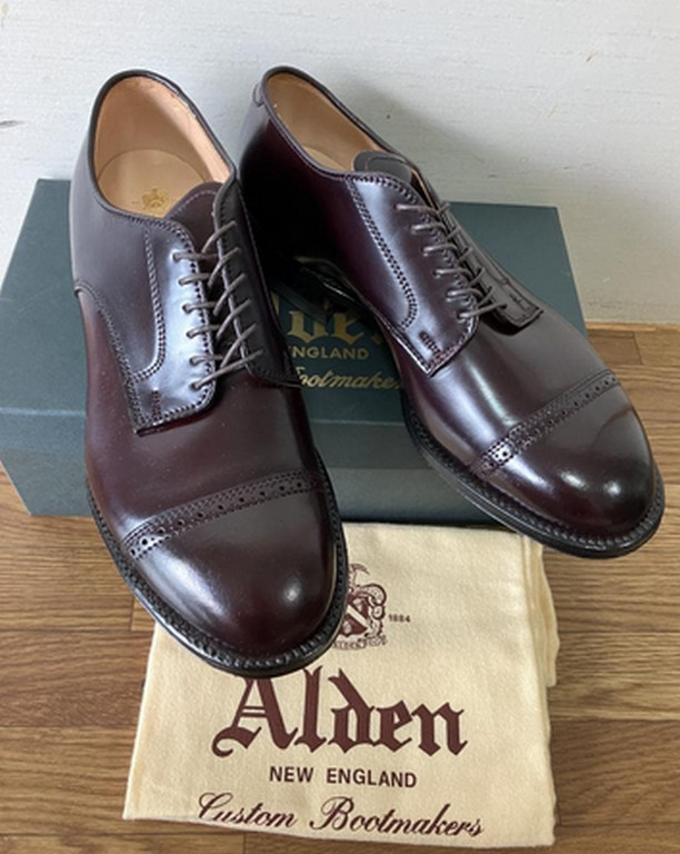 Alden 56201 Color 8 Shell Cordovan Perforated Straight Tip Blucher