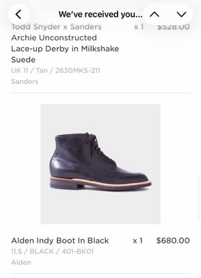 Alden 401 Black Workboot Calf Indy Boot