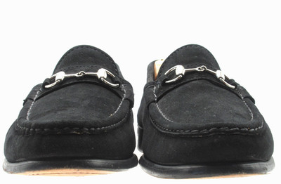 Alden H468 Black Suede Horse Bit Loafer