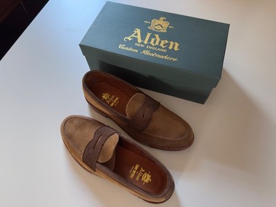 Alden D0217 Snuff and Brown Suede LHS / Penny Loafer
