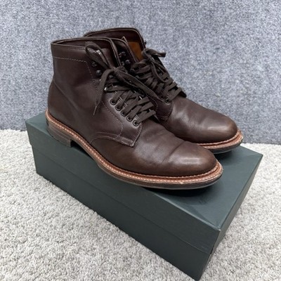 Alden 4512HC Brown Rusticalf Plain Toe Boot
