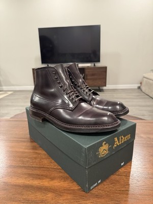 Alden D1843HC Color 8 Shell Cordovan Plain Toe Boot