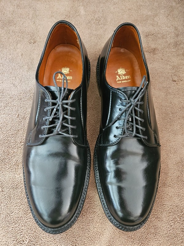 Alden 9901 Black Shell Cordovan Plain Toe Blucher | Alden Model