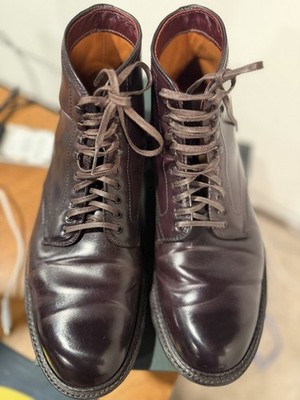 Alden D1843HC Color 8 Shell Cordovan Plain Toe Boot