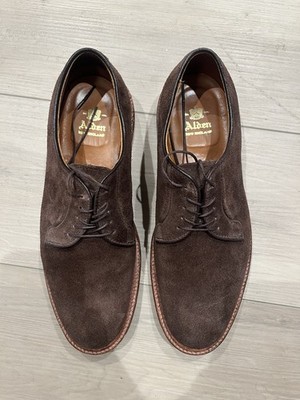 Alden 9503 Dark Brown Suede Plain Toe Blucher
