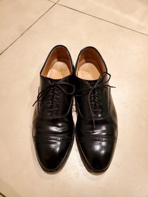 Alden 9016 Black Shell Cordovan Perforated Straight Tip Bal