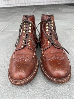 Alden D4805H Brown Alpine Grain Wing Tip Boot