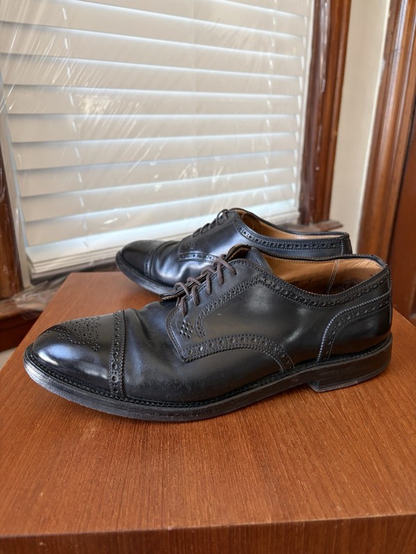 Alden 2146 Black Shell Cordovan Medallion Tip Blucher | Alden