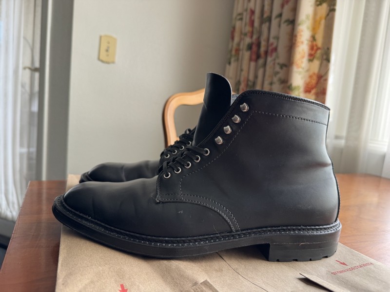 Alden D9849HC Black Shell Cordovan Plain Toe Boot | Alden Model