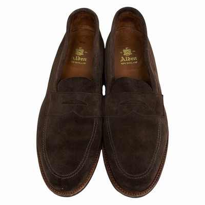 Alden 6224L Dark Brown Suede LHS / Penny Loafer