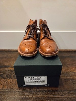 Alden 44618 Dark Tan Calfskin Wing Tip Boot