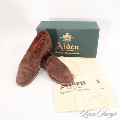 Alden 9697F Dark Brown Suede LHS / Penny Loafer