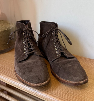 Alden D2871 Loden Green Suede Cap Toe Boot
