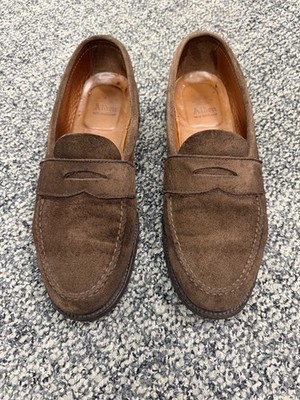 Alden 9697F Dark Brown Suede LHS / Penny Loafer