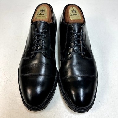 Alden 00052 Black Calfskin Straight Tip Blucher