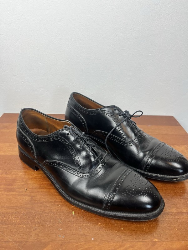 Alden 909 Black Calfskin Medallion Tip Bal | Alden Model Project