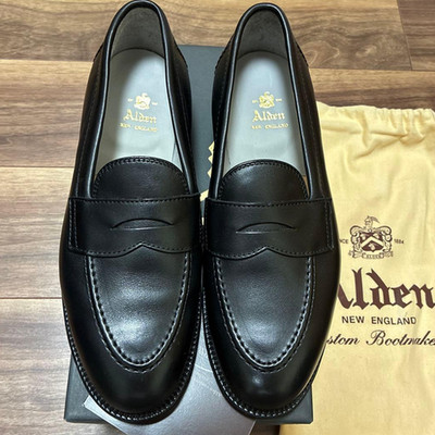 Alden 9695F Black Calfskin LHS / Penny Loafer