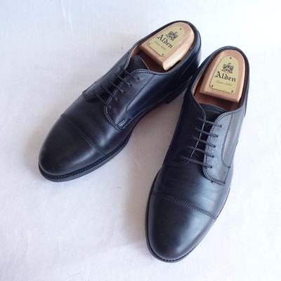 Alden 0971 Black Calfskin Straight Tip Blucher