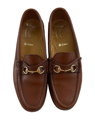 Alden H465 Cognac Calfskin Horse Bit Loafer