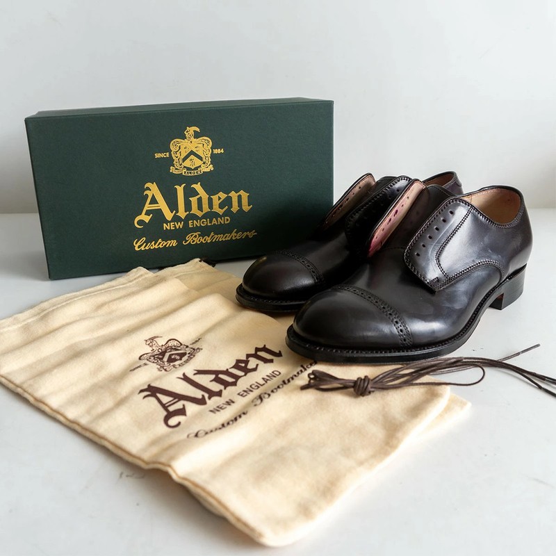 Alden 56201 Color 8 Shell Cordovan Perforated Straight Tip Blucher