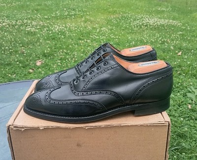 Alden 00068 Black Calfskin Wing Tip Bal