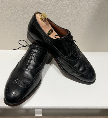 Alden 928 Black Calfskin Wing Tip Bal
