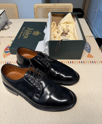Alden 9901C Black Shell Cordovan Plain Toe Blucher