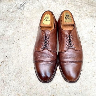 Alden 9572F Dark Brown Calfskin Straight Tip Blucher
