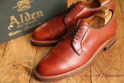 Alden 93981 Brown Calfskin Plain Toe Blucher
