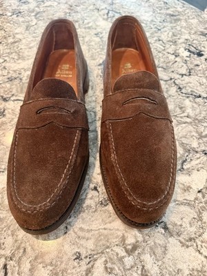 Alden 6245F Dark Brown Suede LHS / Penny Loafer