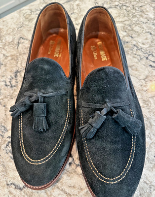 Alden D4102F Black Suede Tassel Loafer