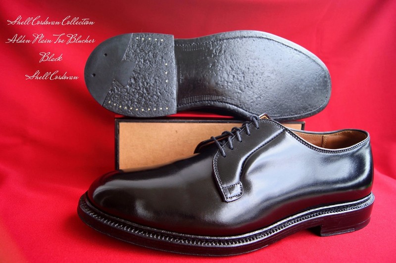 Alden 9901 Black Shell Cordovan Plain Toe Blucher | Alden Model